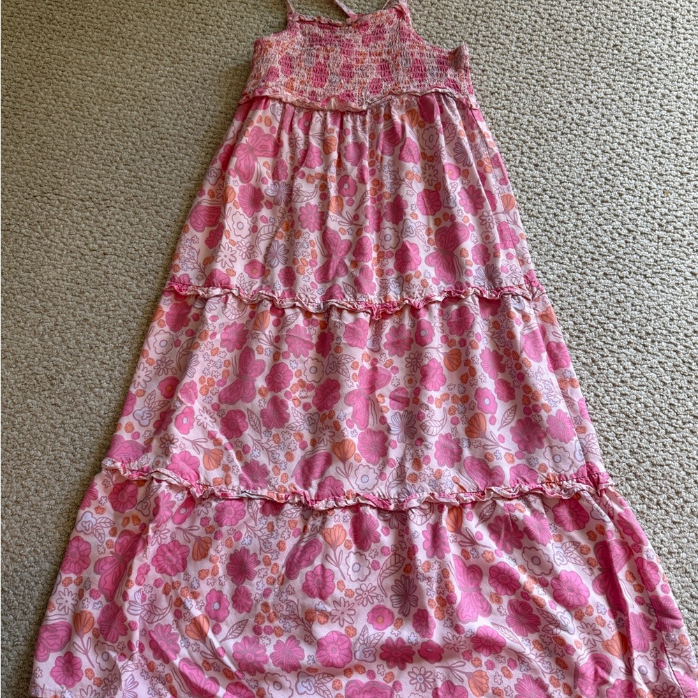 Girls Cat & Jack Pink Floral Maxi Dress